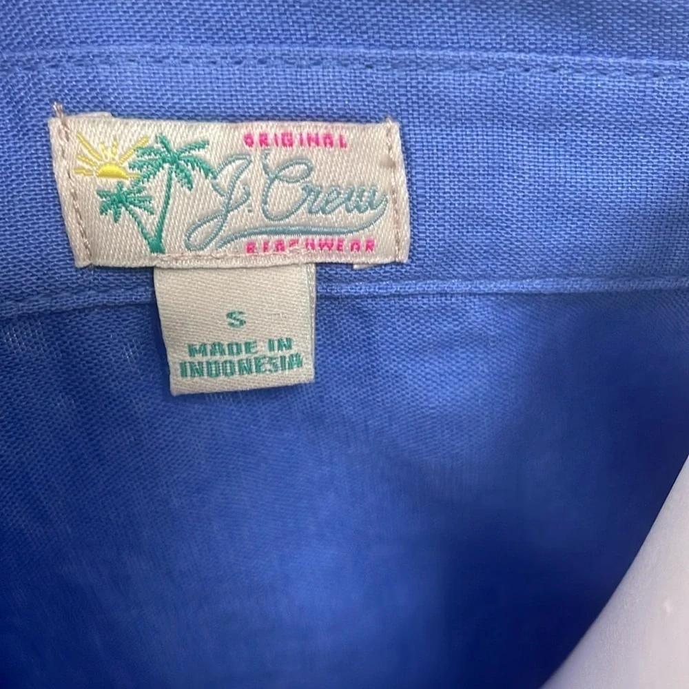 J. Crew blue button down coverup small